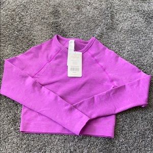 Fabletics Ribbed Seamless Cropped Workout Shirt